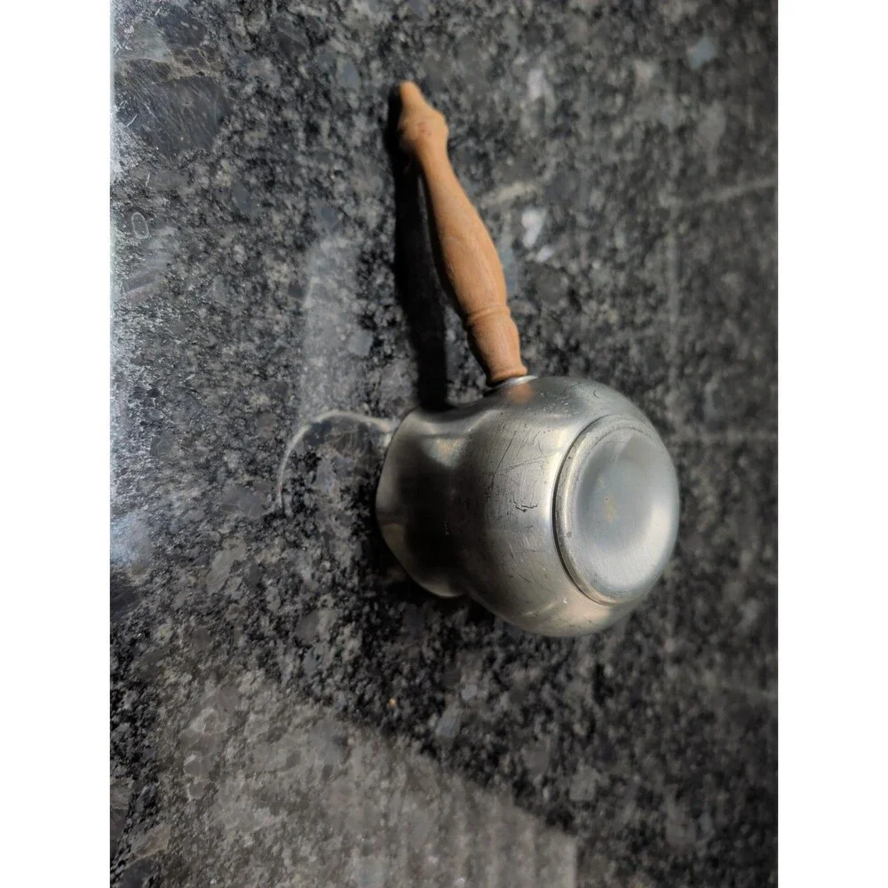 Vintage Brandy Warmer Pour With Wooden Handle